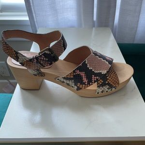 Open toe, clog sandals. Worn twice!